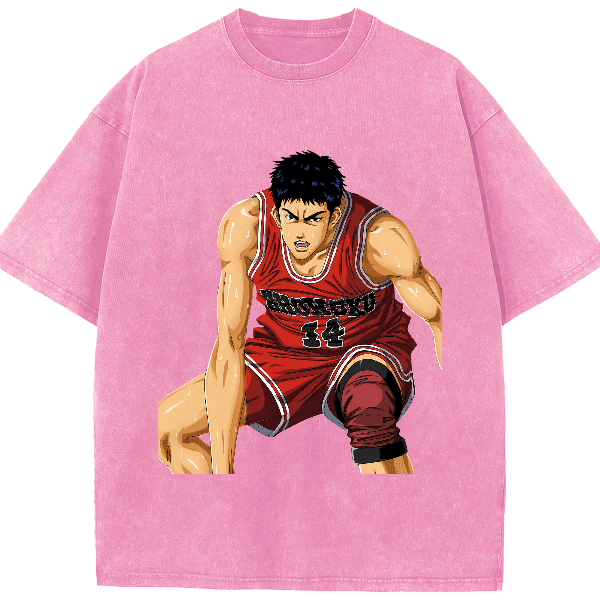（画像用） SLAM DUNK／スラムダンク 綿100% ヴィンテージ風 半袖Tシャツ（フロントプリント）